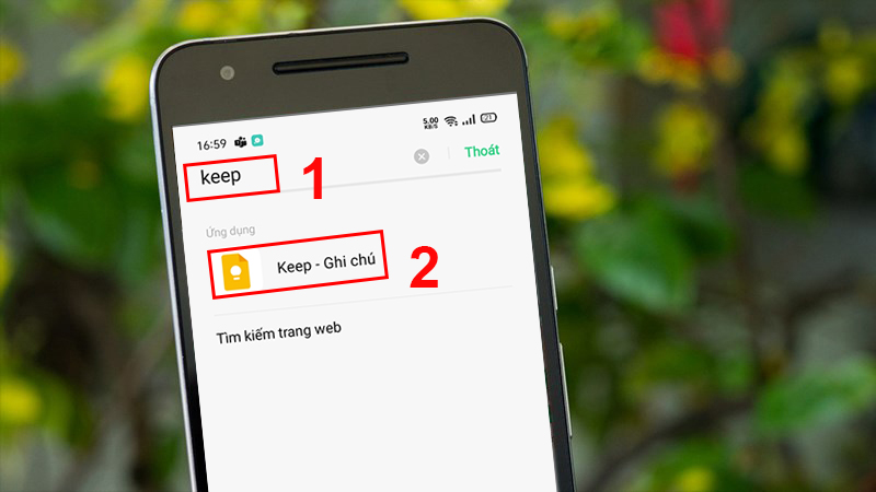 Truy cập Google Keep